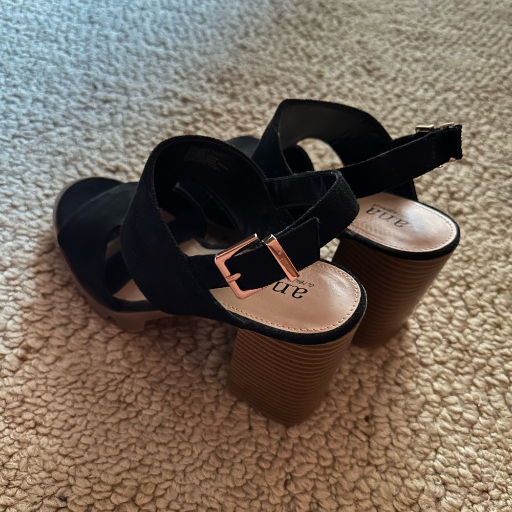 Ana a.n.a daly nwt heeled cutout booties heels suede chunky heels